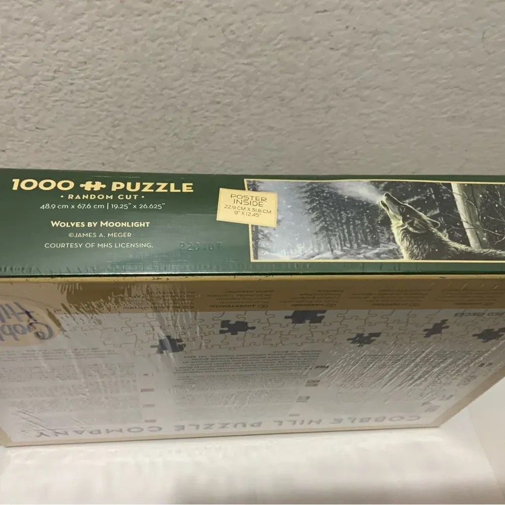 Cobble Hill Wolves by Moonlight 1000 Piece Puzzle new in box